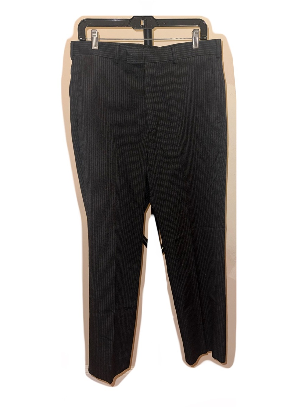 Perry Ellis Portfolio Men's Black Pinstripe Dress Pants